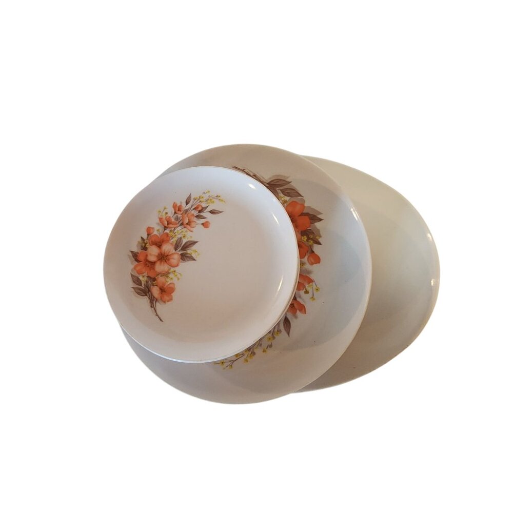 Mar-Crest Melmac Golden Dawn VNTG floral plates & plater